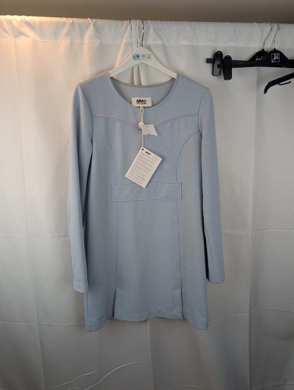 MM6 Maison Martin Margiela Light Blue Shift Dress Size L Archive 2017 New